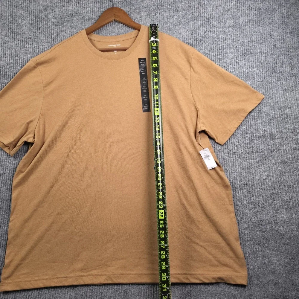 Banana Republic Premium Wash Tee Mens XXL Tall Camel Brown Casual Basic Core NWT